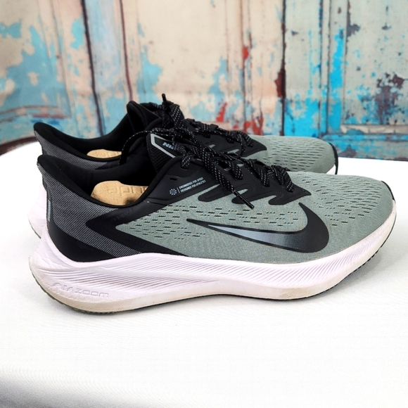 Nike Air Zoom Winflo 7 Running Shoes Gray Black White CJ0291 003 - Picture 4 of 10